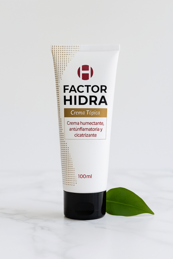 Factor Hidra crema tópica humectante, antiinflamatoria y cicatrizante con caléndula y aloe vera 100 ml.